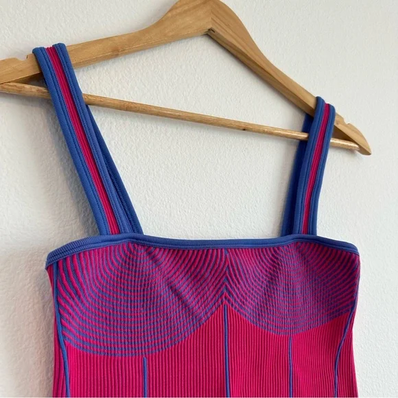 Zara Pink & Blue Stretchy Corset Tank - Picture 3 of 3